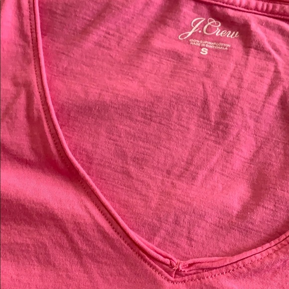 GUC J.Crew Supima Cotton V-Neck Pink size small - Picture 5 of 5